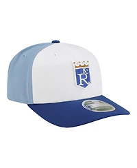 New Era Men's White/Light Blue Kansas City Royals Player Replica 9SEVENTY Adjustable Hat
