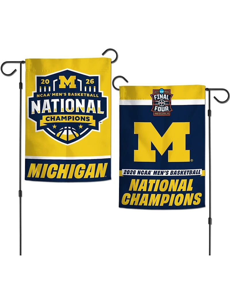 Wincraft Michigan Wolverines 2026 Ncaa Men's Basketball National Champions 12" x 18" Double-Sided Garden Flag