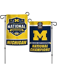 Wincraft Michigan Wolverines 2026 Ncaa Men's Basketball National Champions 12" x 18" Double-Sided Garden Flag
