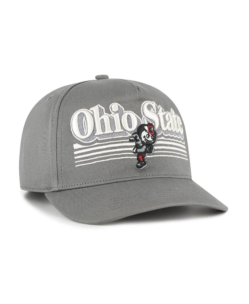 '47 Brand Men's Gray Ohio State Buckeyes Script Fade Hitch Adjustable Hat