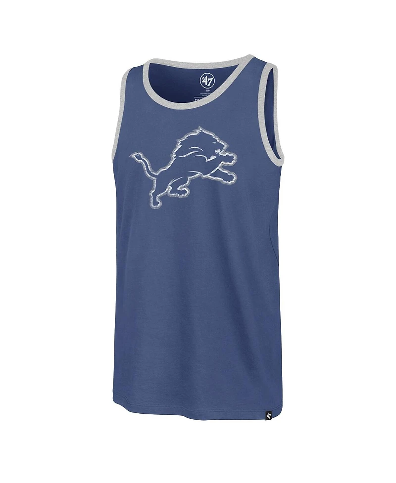 '47 Brand Men's Blue Detroit Lions Premier Franklin Tank Top