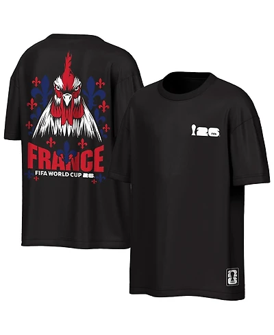 Outerstuff Men's Black France National Team Fifa World Cup 2026 Rally Oversized 2-Hit T-Shirt