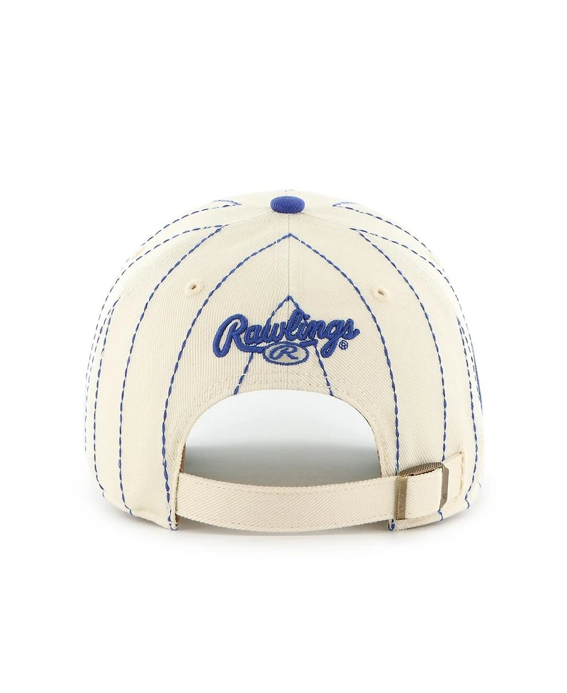 '47 Brand x Rawlings Men's Natural/Royal Chicago Cubs Pinstripe Clean Up Adjustable Hat