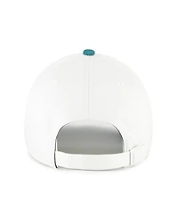'47 Brand Men's White/Teal Atlanta Braves Contemporary Tonal Clean Up Adjustable Hat