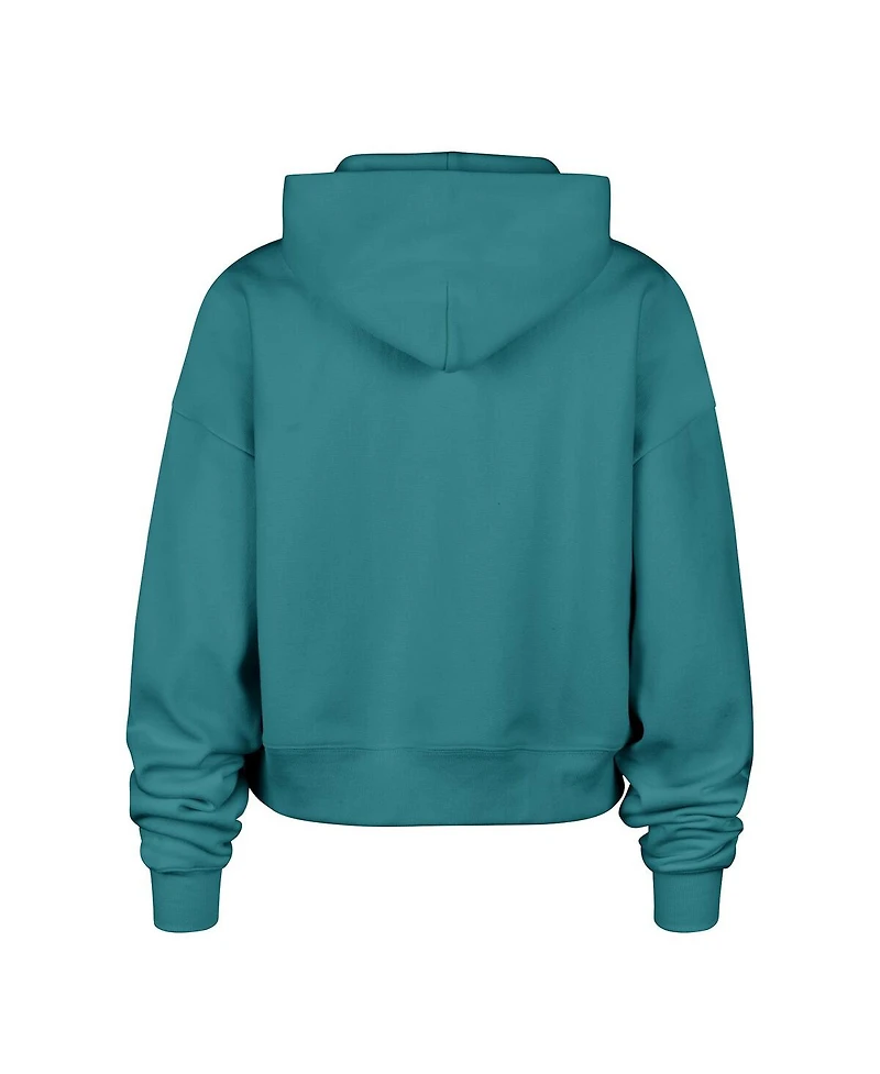 '47 Brand Women's Teal New York Yankees Contemporary Basics Anderson Foundation Hoodie