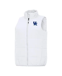 Antigua Women's White Kentucky Wildcats Experience Full-Zip Vest
