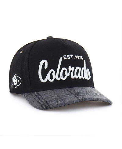 '47 Brand Men's and Women's Black Colorado Buffaloes Windowpane Plaid Collection Hitch Adjustable Hat