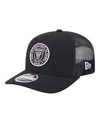 New Era Men's Black Inter Miami Cf Jersey Hook 9SEVENTY Adjustable Hat