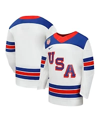 Nike Big Boys and Girls White Usa Hockey 2026 Away Replica Jersey