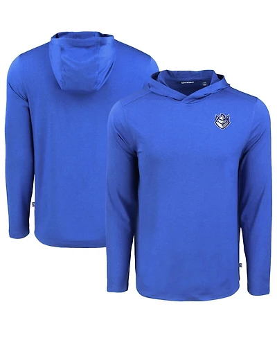 Cutter & Buck Men's Blue Saint Louis Billikens Coastline Epic Comfort Eco Long Sleeve Hoodie T-Shirt