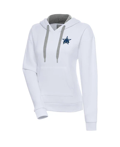 Antigua Women's White Seattle Mariners Cooperstown Victory Pullover Hoodie