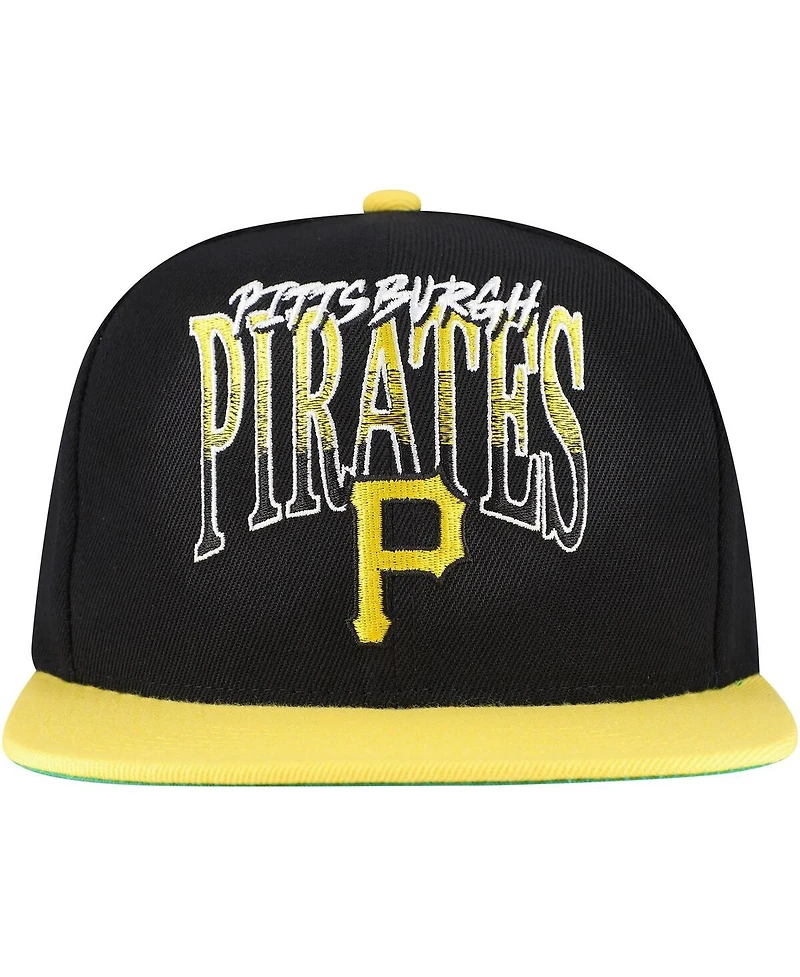 Mitchell & Ness Men's Black Pittsburgh Pirates Rise Up Snapback Hat