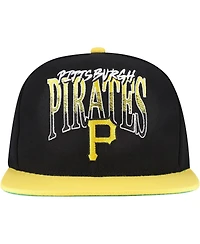 Mitchell & Ness Men's Black Pittsburgh Pirates Rise Up Snapback Hat