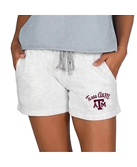 Concepts Sport Women's Ash Texas A&M Aggies Mainstream French Terry Tri-Blend Shorts