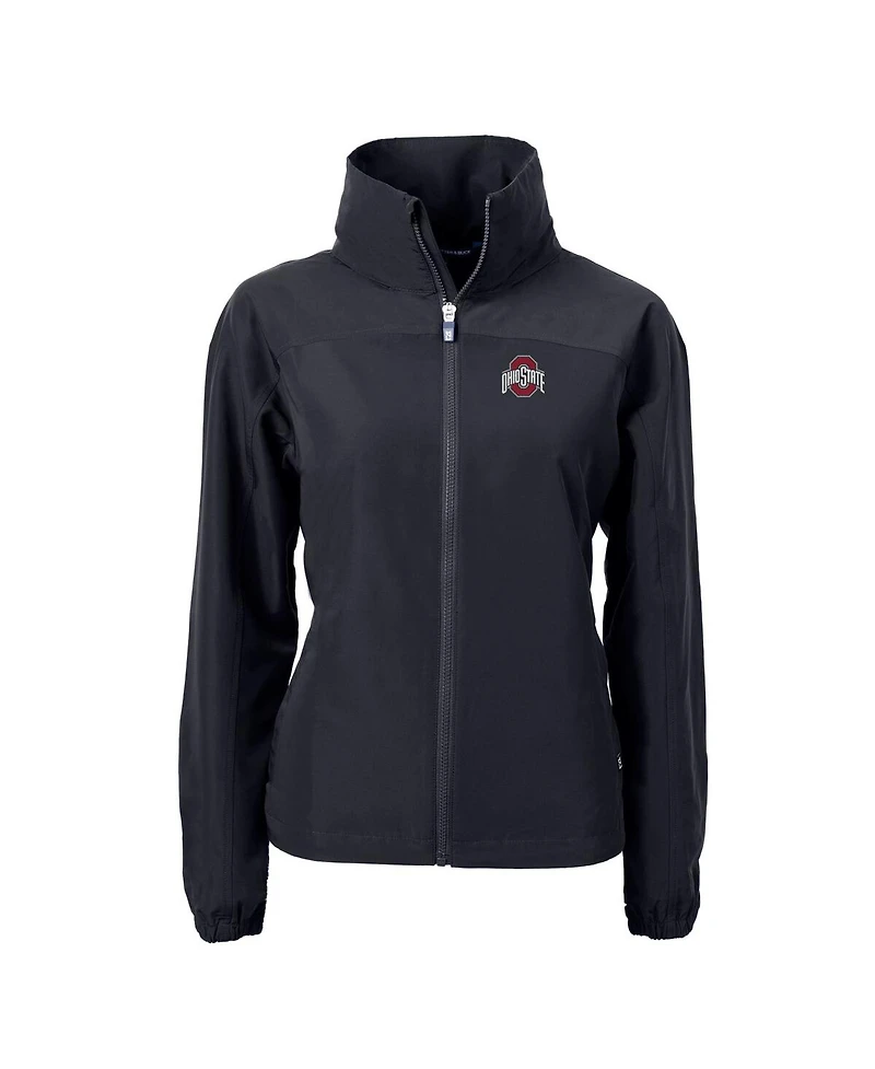 Cutter & Buck Women's Black Ohio State Buckeyes Charter Eco Full-Zip Jacket