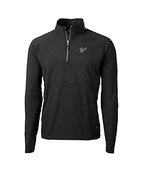 Cutter & Buck Men's Black South Florida Bulls Adapt Eco Knit Hybrid Quarter-Zip Pullover Top
