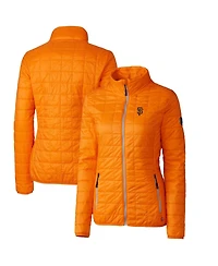 Cutter & Buck Women's Orange San Francisco Giants Rainier PrimaLoft Eco Full-Zip Puffer Jacket