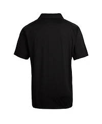 Cutter & Buck Men's Black Los Angeles Dodgers Prospect Textured Stretch Big Tall Polo Shirt