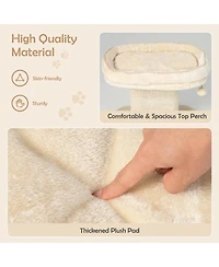 Cozito Cat Tower Modern with Plush Perch and Sisal Scratch Plate