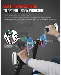 Harison Recumbent Exercise Bike, 400 lbs Capacity with Arm Exerciser