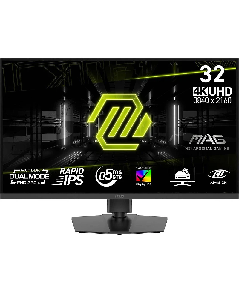 Msi Mag 322URDF E16 16:9 Dual Mode 4K Ultra Hd 160Hz and Full Hd 320Hz Ips Lcd Hdr Gaming Monitor