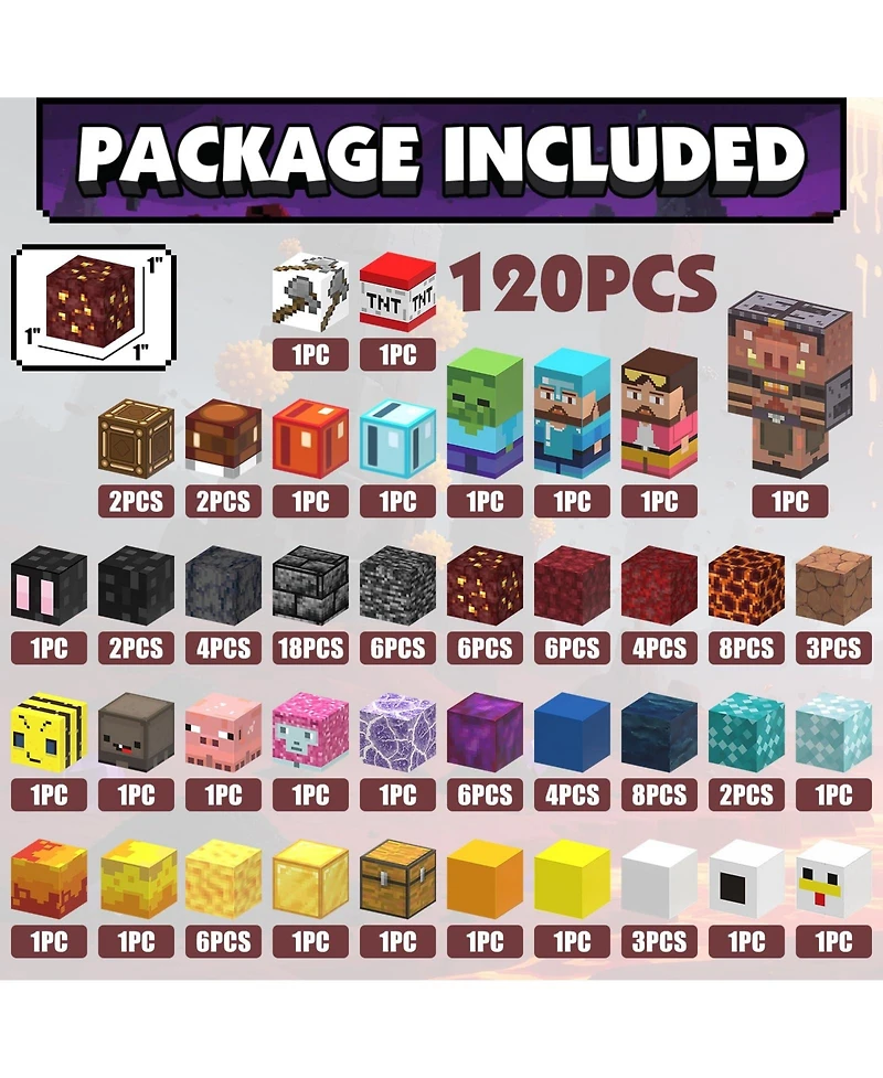 Gnuadz 1 Inch Magnetic Blocks Building Toys Set for Kids