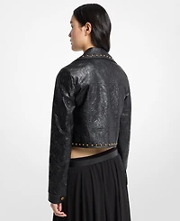 Michael Kors Women's Studded Notch Collar Jacket