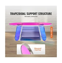 Sugift Iridescent Acrylic Coffee Table, Thick Panel