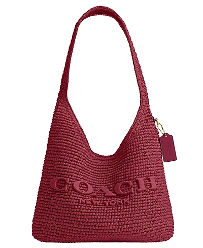 Coach Refined Straw Brooklyn Small Shoulder Bag 28
