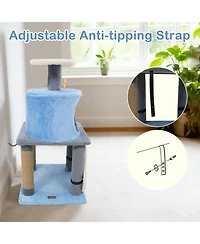 Cozito Cat Tree 31.5 inch Cute Modern Multi-Level Kitten Tower