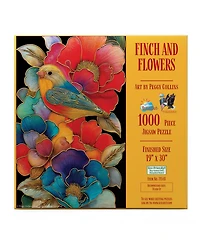 SunsOut Finch and Flowers 1000 Piece Jigsaw Puzzle for Adults