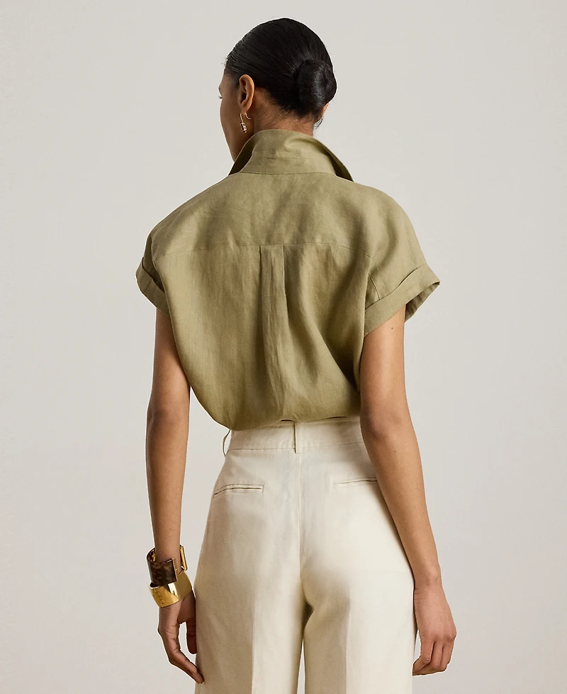 Lauren Ralph Petite Relaxed-Fit Short-Sleeve Shirt