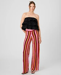 French Connection Women's Motley Knit Striped Flare Pants