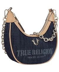 True Religion Bailey Denim and Pu Hobo Bag