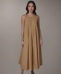 Donna Karan Weekend Women's Sleeveless Halter Tie Back Maxi Dress