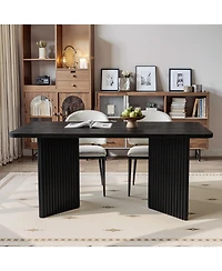 Tribesigns Rectangle Dining Table for 4-6 People, 63" Large Kitchen Table, Modern Dinner Table