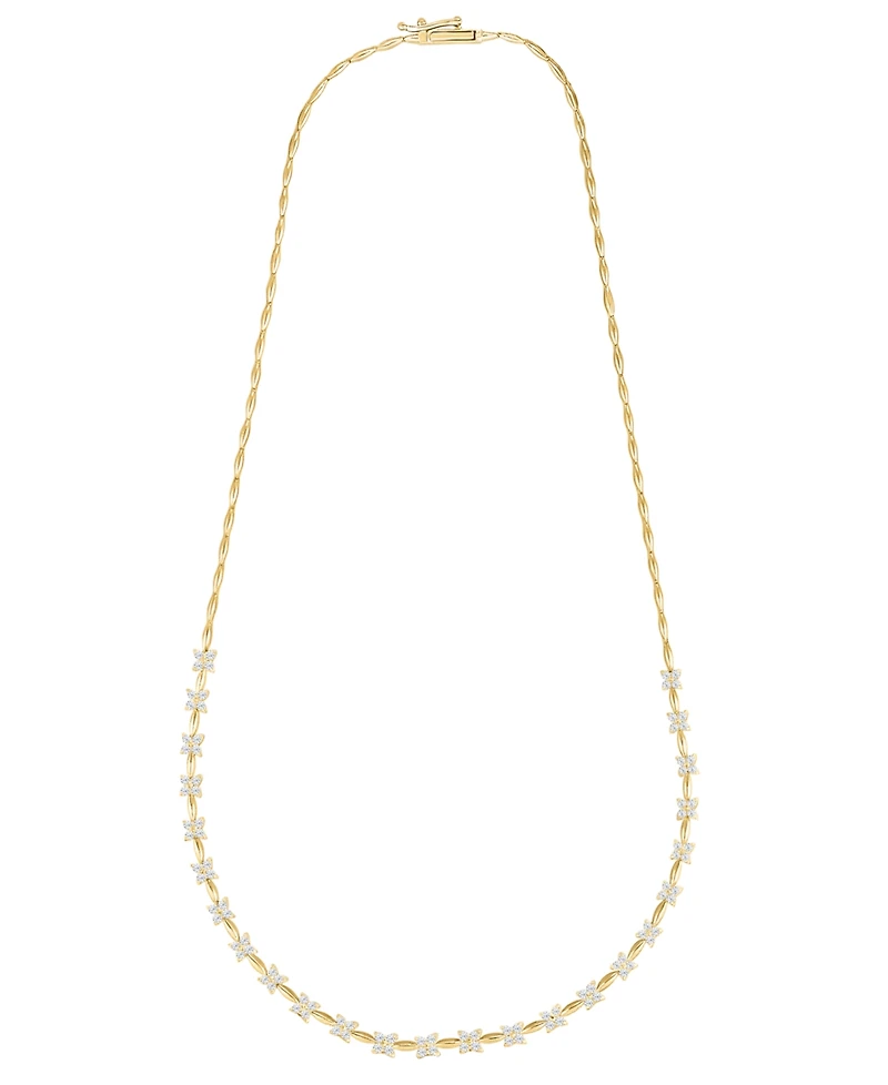 Wrapped in Love Diamond Flower Necklace (1 ct. t.w.) in 14k Yellow Gold