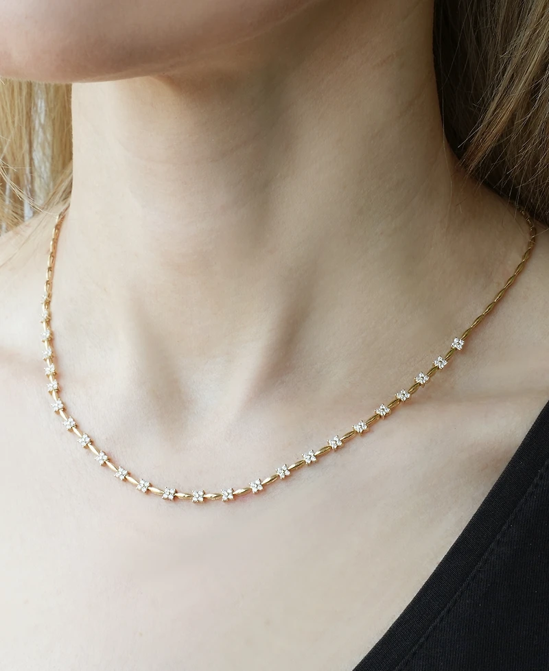 Wrapped in Love Diamond Flower Necklace (1 ct. t.w.) in 14k Yellow Gold