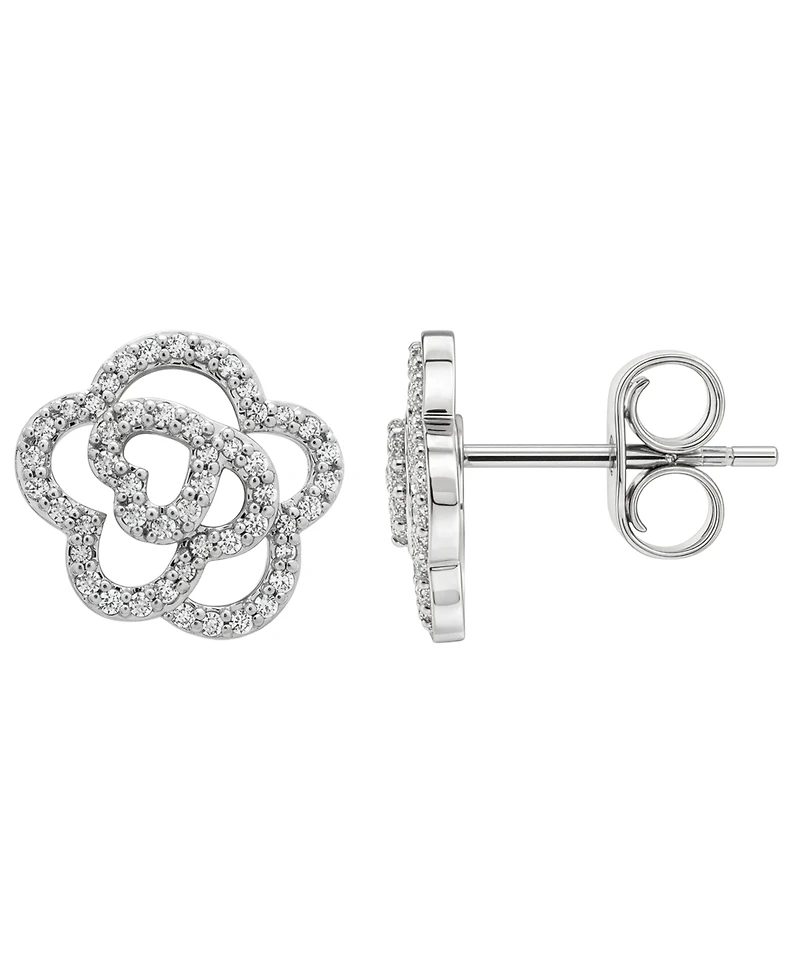 Wrapped in Love Diamond Stud Earrings (1/4 ct. t.w.) in 10k White Gold