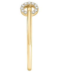 Wrapped Diamond (1/20 ct. t.w.) Circle Ring in 10k Yellow Gold