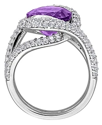 Macy's Blue Topaz (3 ct. t.w.) and White (1-3/8 Ring Sterling Silver (Also Available Citrine & Amethyst)