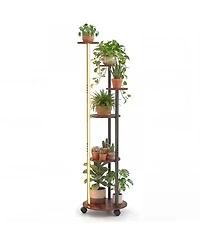 Gouun 6-Tier Plant Stand with Rgb Grow Light and Wheels