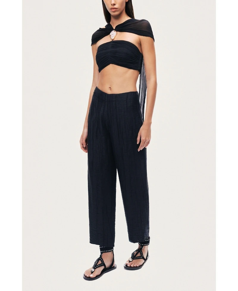 Nocturne Women's Relaxed Linen Pants