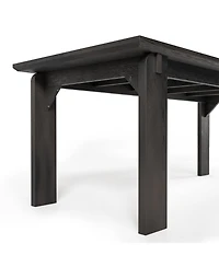 Homsee Solid Wood Top Dining Table - Extra Large Espresso Wood Kitchen Table, Heavy Duty Farmhouse Table for 8-10 People