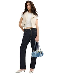 Coach Denim Kiss-Lock Barrel Small Shoulder Bag 28