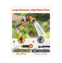Sugift Stainless Steel Metal Garden Hose 50 ft with 10 Function Nozzle