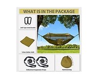 Naturehike 3 in 1 ultralight hammock with mosquito net and sun shelter, 200 kg load capacity perfect for camping and hiking.