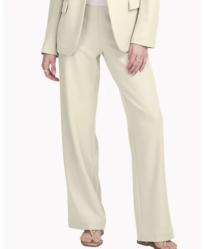 Elle Collection Women's Woven Pant With Button