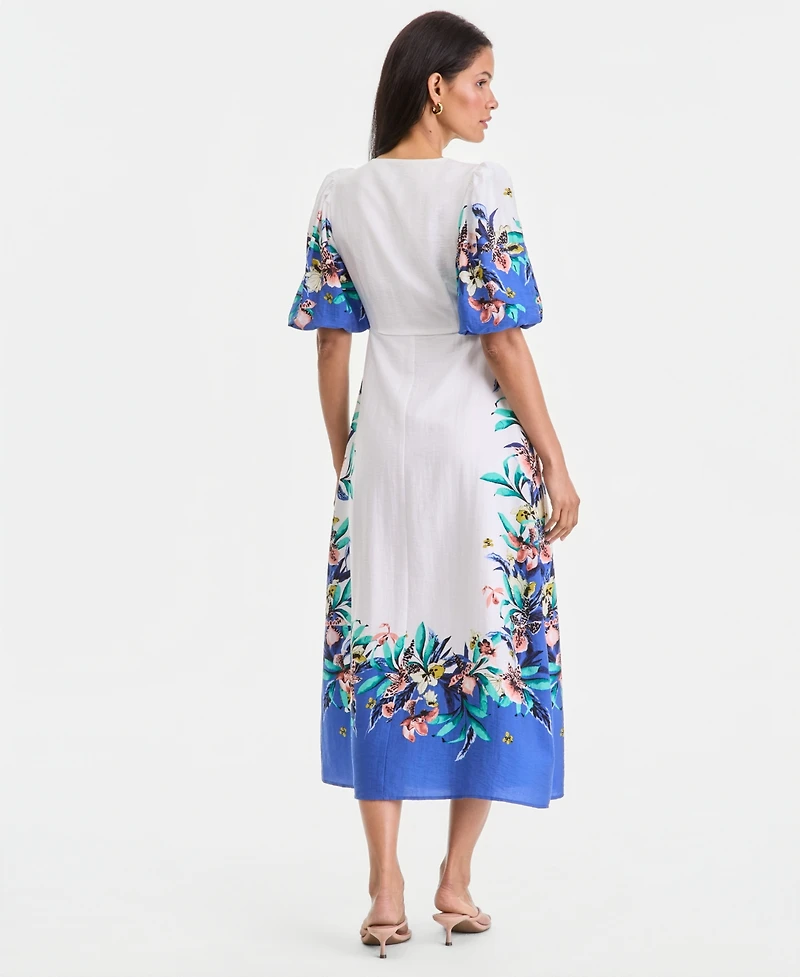 I.n.c. International Concepts Women's Short Sleeve Printed Maxi Dress, Macy's Exclusive