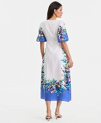 I.n.c. International Concepts Women's Short Sleeve Printed Maxi Dress, Macy's Exclusive